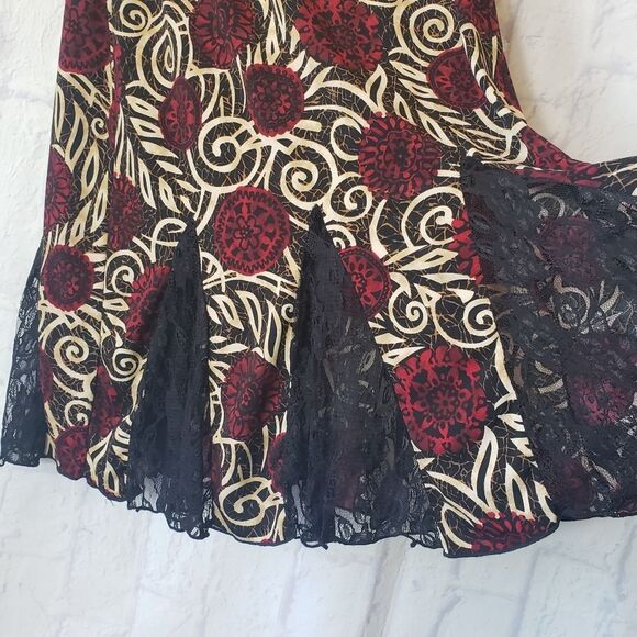 SAINT TROPEZ WEST Pull-on Trumpet-Style Skirt Medium - Picture 3 of 7